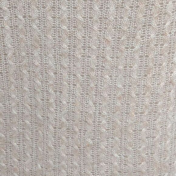 Margaret O' Leary Cashmere Spun Silk Sweater Women's L Relaxed Fit Cream/Ivory - Picture 5 of 8